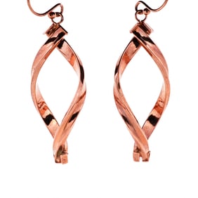 14K Rose Gold Italian Twist Earrings
