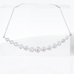 10KWG 1.00ctw Lab Grown Diamond Necklace