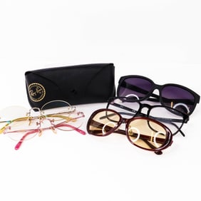 Group of 5 Glasses Rayban, Seiko, etc.
