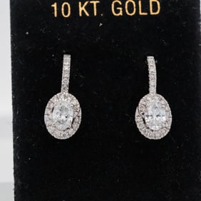 10KWG 1.02ctw Lab Grown Diamond Earrings