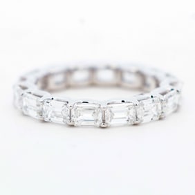 14KWG 4.00ctw Lab Grown Diamond Eternity Band, 7