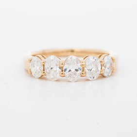 14KYG 1.50ctw 5-Stone Lab Grown Diamond Ring, 7