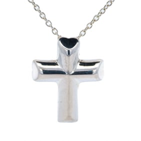 Tiffany & Co. Cross Necklace in Sterling Silver - 16"