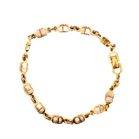 Christain Dior CD Link Gold Plated Bracelet 7"