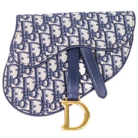 Dior Saddle Trotter Oblique Canvas Navy Waist Bag