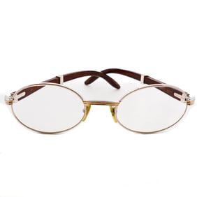 Cartier Trinity Eyeglasses Wood and Metal Frame – Model 140b