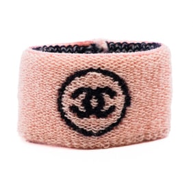 Chanel Coco Mark Cotton Wristband Pink – Rare Accessory