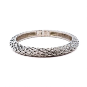 Vintage Mid 20th C. Chanel Depose Bracelet – Silver-Tone Metal
