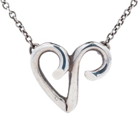 Tiffany & Co. Paloma Picasso Aries Zodiac Pendant Necklace Sterling Silver