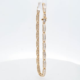 14KYG 2.50ctw Lab Grown Diamond Tennis Bracelet 8..25"