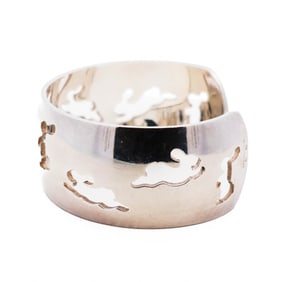 Hermes Lapin Bunnies Cuff Bracelet in Sterling Silver – Rare Collectible Design