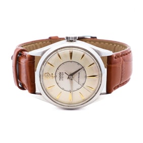 Tudor Oyster Shock-Resisting Stainless Steel Manual Watch Rolex Signed Caseback – ref. 7934, 34 mm