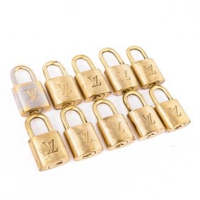 Authentic Louis Vuitton Brass Padlock Set – 10 Pieces