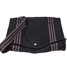 Hermes Fourre Tout Basace Canvas Shoulder Bag in Black