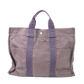 Hermes Herline Tote MM Canvas Gray