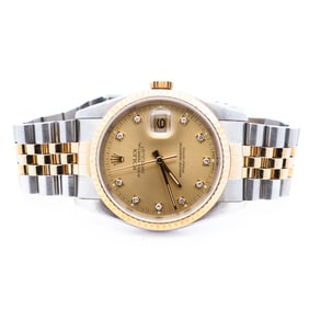 ROLEX Datejust 16233G Factory Diamonds 36mm