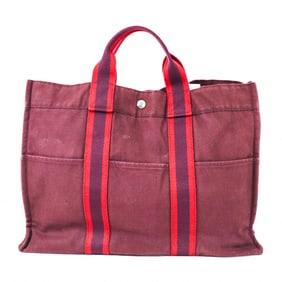Hermes Fourre Tout Canvas Brown Red – Tote Bag