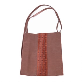 Hermes Herline Pochette Shoulder Bag Brown Canvas