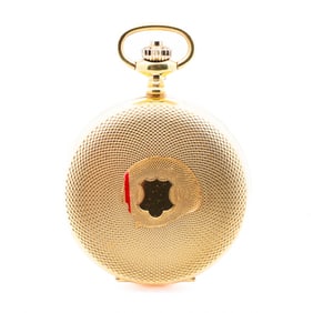 Moeris 44mm Gold-Plated Pocket Watch Manual Wind Open-Heart Vintage