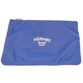 Hermes Bain Trousse Flat Pouch Navy – with box