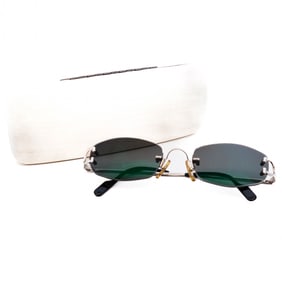 Cartier Rimless Double-Point Glasses with C Motif Silver