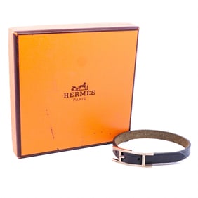 Hermes Behapi Bracelet Palladium Noir