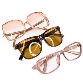 Gucci, Yves Saint Laurent, and Ferragamo Sunglasses and Eyeglasses – 3 Piece Lot