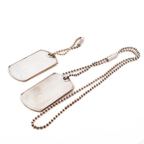 GUCCI Dog Tag Necklace & Keychain Lot of 2, Sterling Silver – 45.0 g