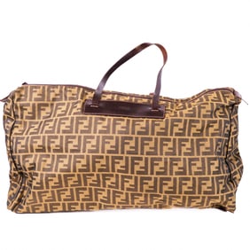 Fendi 15418 Zucca Canvas Folding Duffle Bag Brown Monogram