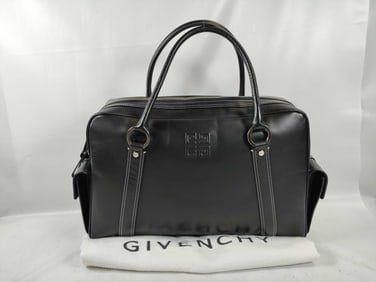 2000s Corporate Powerhouse Givenchy Black Leather Mini Handbag