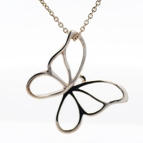 Tiffany & Co Butterfly Pendant Necklace Sterling Silver 16"
