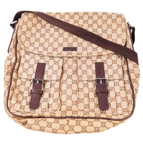 Vintage Gucci Messenger Bag in Brown Monogram GG Canvas