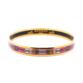 Hermes Email PM Rope Cloisonne Bracelet Pink Rare Vintage