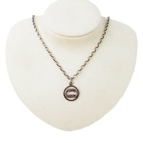 Gucci 925 Sterling Silver Interlocking G Chain Necklace 18"