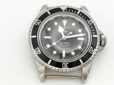 1960s Stainless Steel Tudor Submariner 7928 Men's Automatic Watch – Black Dial, 40 mm