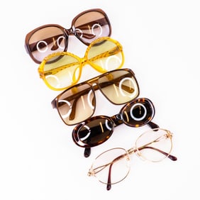 Group of 5 Sunglasses. Fendi Saint Laurent etc.