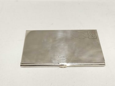 Cartier 925 Sterling Silver Business Card Case with Box (Great Gift!)