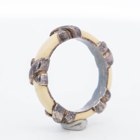 Tiffany & Co. White Enamel Signature Ring, 6.5