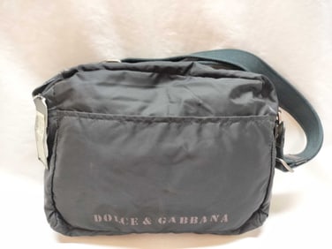 Dolce & Gabbana Nylon Reversible Shoulder Bag Black – Y2K Style, 35 cm