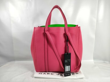 Marc Jacobs The Tag Tote Leather Pink Handbag