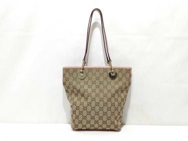 Gucci GG Monogram Bucket Tote Pink