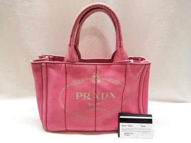 Prada Canapa Canvas Pink Handbag