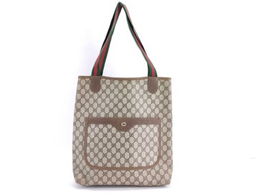 Gucci GG Sherry Monogram Coated Canvas Tote Bag.
