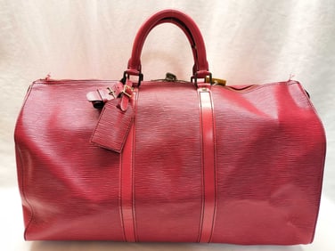 Louis Vuitton Epi Keepall 50 Castillian Red – Travel Duffle Bag