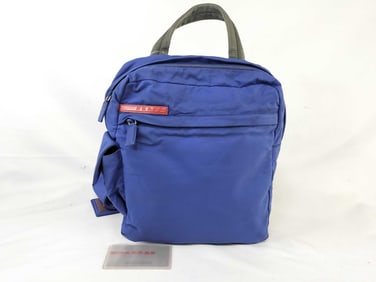 Prada Sport Nylon Shoulder Bag in Colbalt Blue w/COA