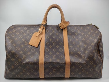Louis Vuitton Monogram Keepall 55 Boston Bag M41424