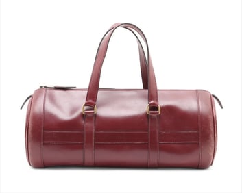 Rare Vintage Hermes Barrel Handbag in Calfskin Leather