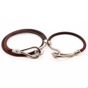 Hermes Jumbo Hook & Eye Equestrian Bracelet Set of 2