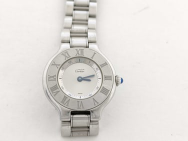 Cartier 28mm Ladies Stainless Steel Watch Must de Cartier