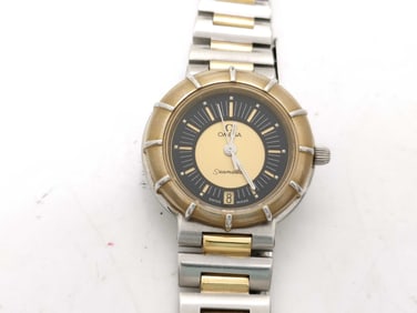 OMEGA Seamaster Dynamic Stainless Steel and Gold Tone – Black/Champagne Dial, Date 26mm